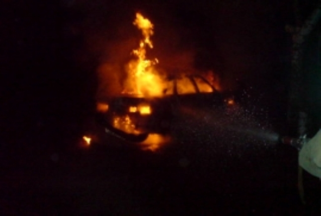 Ночью в Сасове сгорела машина